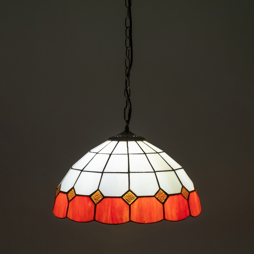 Brilagi - Suspension Tiffany en vitrail sur chaîne SIENNA 1xE27/60W/230V Ø 40 cm