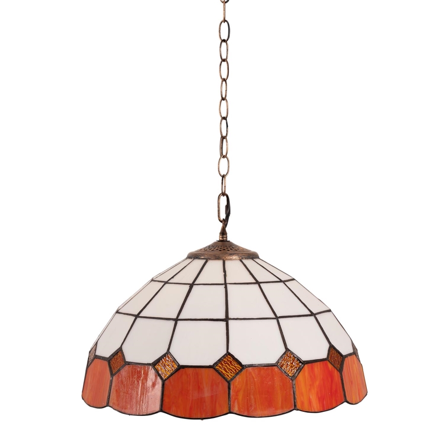 Brilagi - Suspension Tiffany en vitrail sur chaîne SIENNA 1xE27/60W/230V Ø 40 cm