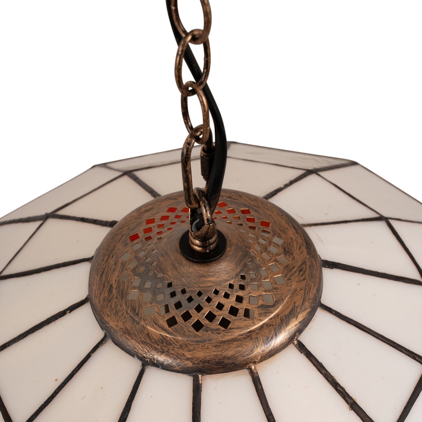 Brilagi - Suspension Tiffany en vitrail sur chaîne SIENNA 1xE27/60W/230V Ø 40 cm