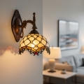 Brilagi - Tiffany applique murale en vitrail IVORY 1xE14/40W/230V