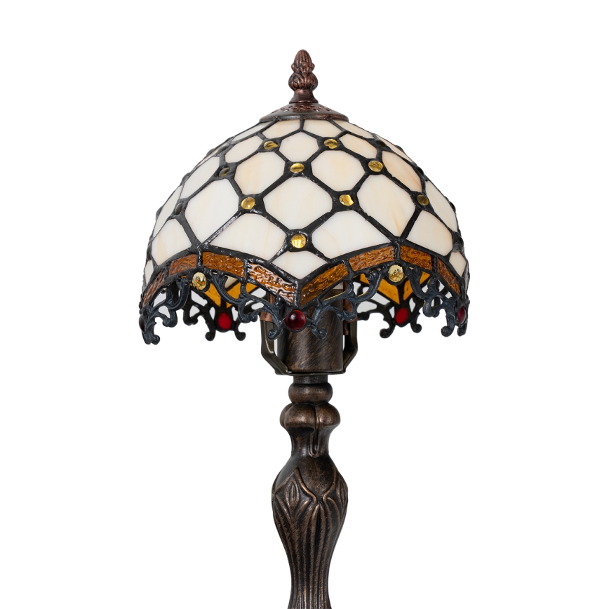 BRILAGI - Tiffany lampe de table en vitrail IVORY 1xE27/60W/230V