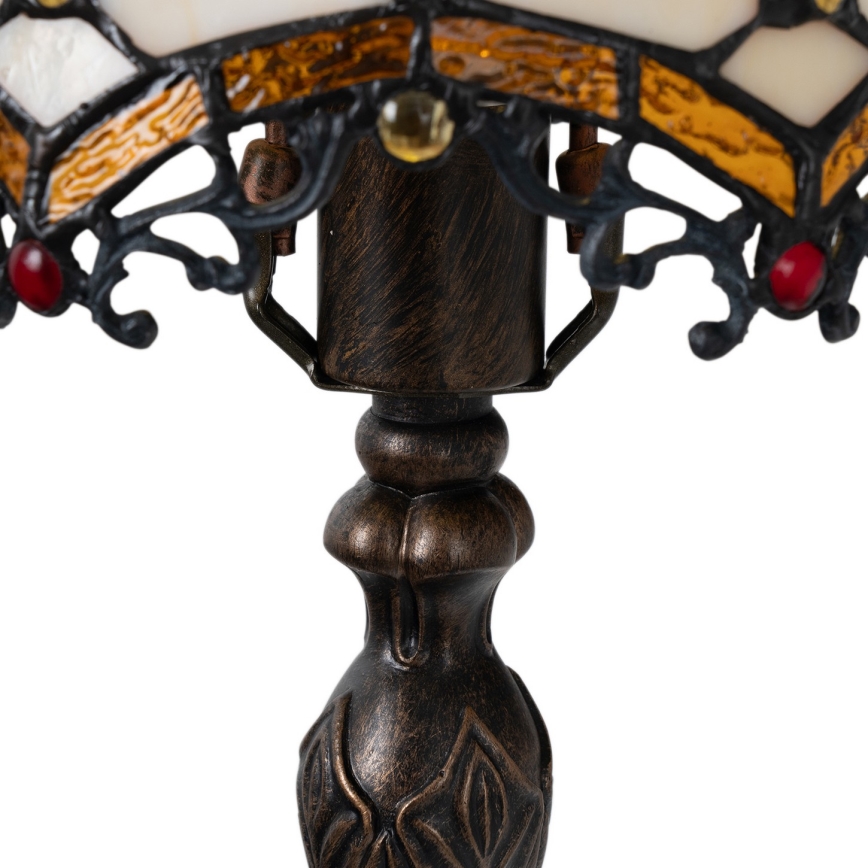 BRILAGI - Tiffany lampe de table en vitrail IVORY 1xE27/60W/230V