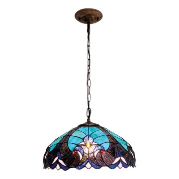 BRILAGI - Tiffany lustre en vitrail sur chaîne CORAL 1xE27/60W/230V Ø 40 cm
