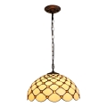 BRILAGI - Tiffany lustre en vitrail sur chaîne IVORY SMOOTH 1xE27/60W/230V Ø 40 cm