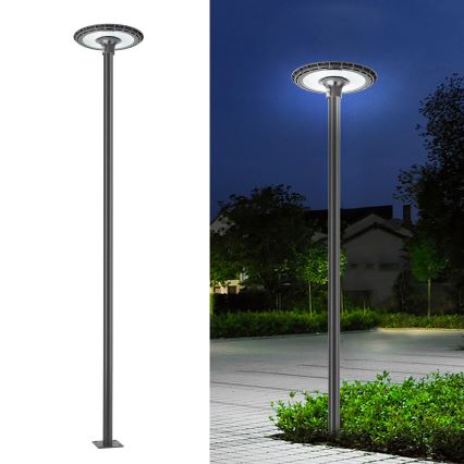 Brilagi - Mât métallique URBAN 3 m pour colonne d'éclairage extérieur, Ø 58 mm, gris