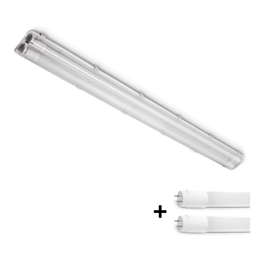 Brilagi - Tube fluorescent industriel LED OPTIMA T8 2xG13/18W/230V 4000K IP65 128 cm