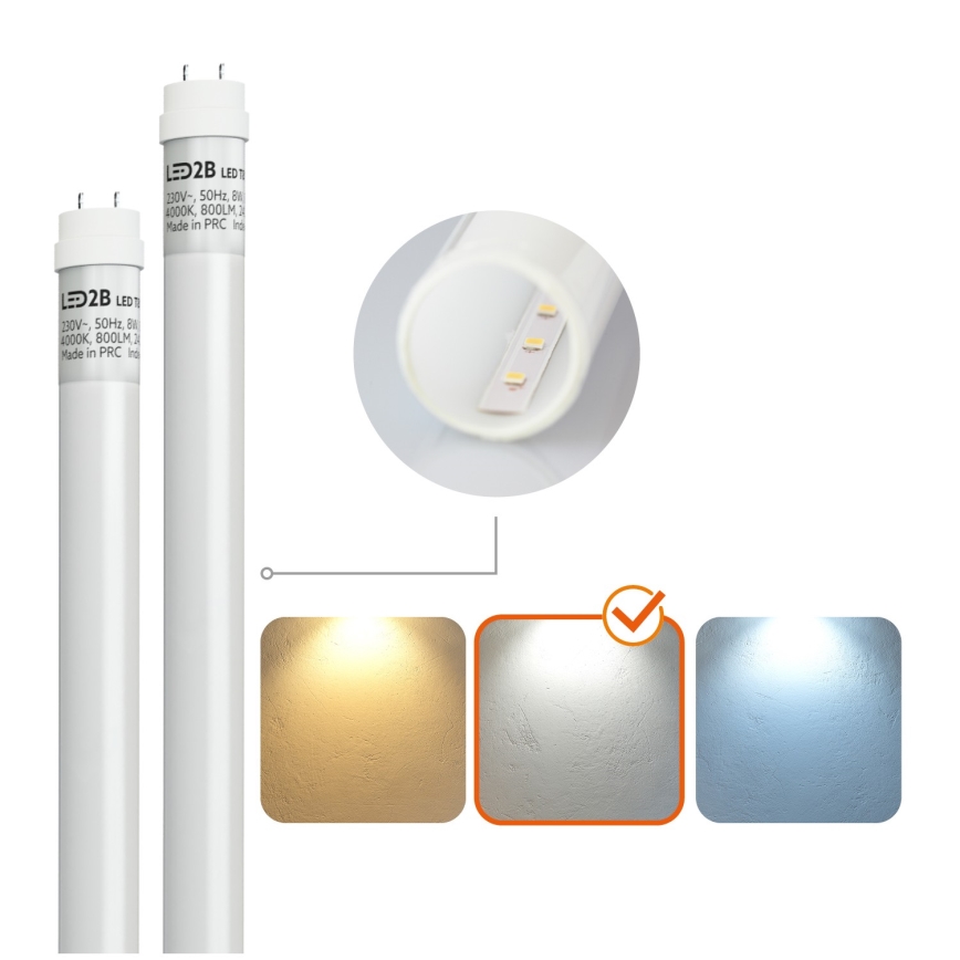 Brilagi - Tube fluorescent industriel LED OPTIMA T8 2xG13/18W/230V 4000K IP65 128 cm