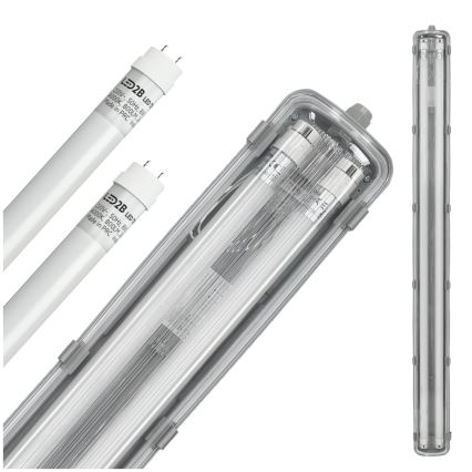 Brilagi - Tube fluorescent industriel LED OPTIMA T8 2xG13/18W/230V 4000K IP65 128 cm