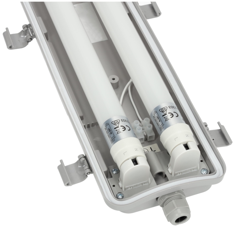 Brilagi - Tube fluorescent industriel OPTIMA T8 2xG13/18W/230V 6500K IP65 128 cm