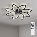 Brilagi - ventilateur de plafond dimmable à LED/43W/230V Ø 90 cm noir + télécommande