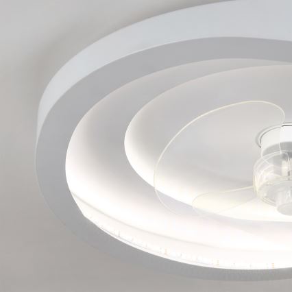 Brilagi - ventilateur de plafond LED dimmable LED/80W/230V Ø 50 cm blanc + télécommande