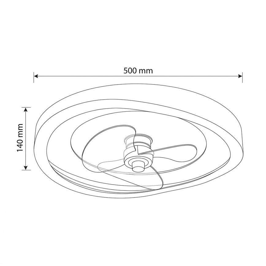 Brilagi - ventilateur de plafond LED dimmable LED/80W/230V Ø 50 cm blanc + télécommande