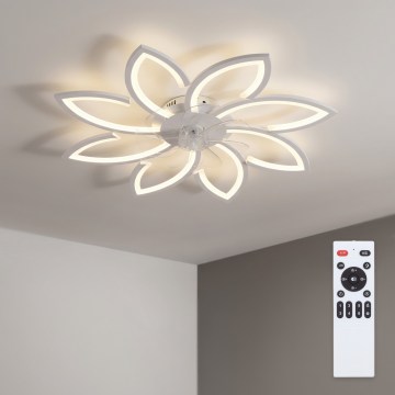 Brilagi - Ventilateur de plafond LED à intensité réglable LED/43W/230V 3000-6500K Ø 90 cm blanc + télécommande