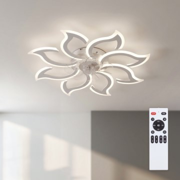 Brilagi - Ventilateur de plafond LED à intensité réglable LED/44W/230V 3000-6500K Ø 90 cm blanc + télécommande