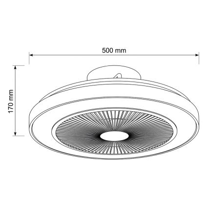 Brilagi - Ventilateur de plafond à LED dimmable 38W/230V 50 cm blanc/marron + télécommande