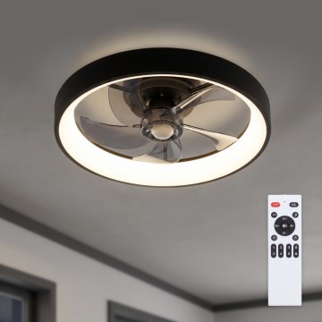 Brilagi - Ventilateur de plafond LED à intensité variable LED/34W/230V diam. 50 cm noir + télécommande