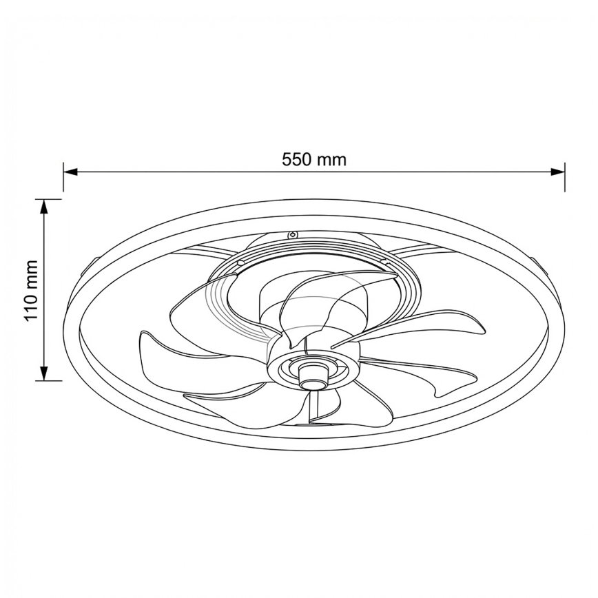 Brilagi - Ventilateur de plafond dimmable LED/66W/230V 55 cm blanc/doré + télécommande