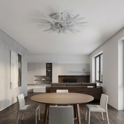 Brilagi - Ventilateur de plafond LED à intensité variable LED/70W/230V Ø 76 cm blanc + télécommande