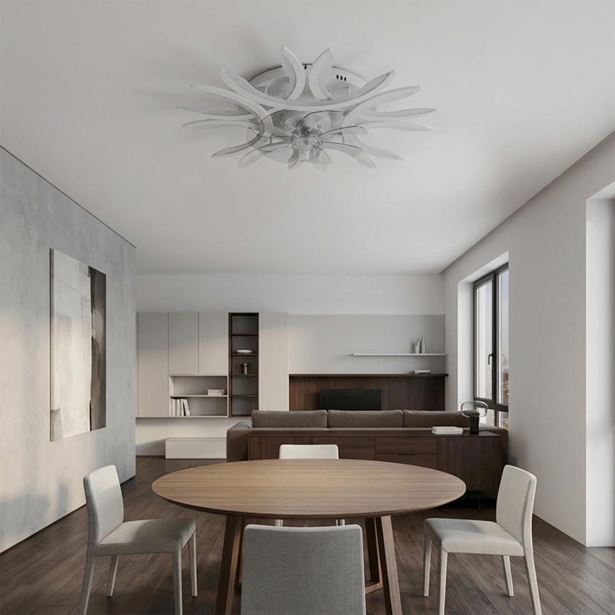 Brilagi - Ventilateur de plafond LED à intensité variable LED/70W/230V Ø 76 cm blanc + télécommande