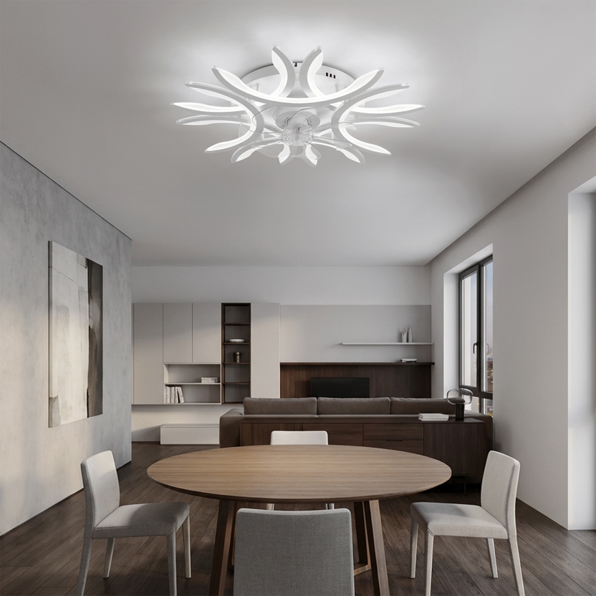 Brilagi - Ventilateur de plafond LED à intensité variable LED/70W/230V Ø 76 cm blanc + télécommande