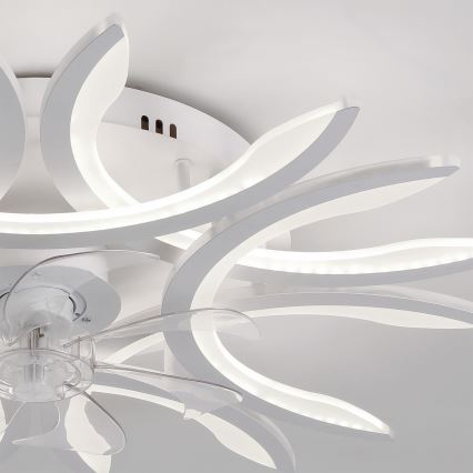 Brilagi - Ventilateur de plafond LED à intensité variable LED/70W/230V Ø 76 cm blanc + télécommande