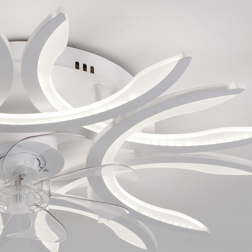 Brilagi - Ventilateur de plafond LED à intensité variable LED/70W/230V Ø 76 cm blanc + télécommande