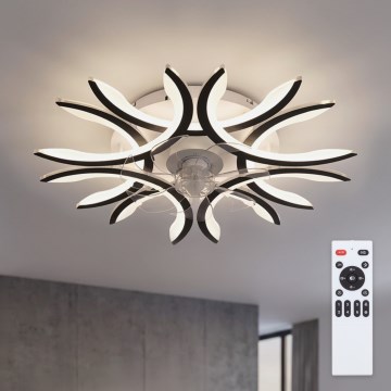 Brilagi - Ventilateur de plafond LED à intensité variable LED/70W/230V Ø 76 cm noir + télécommande
