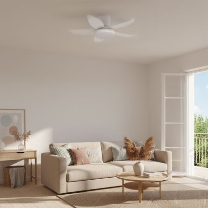 Brilagi - Ventilateur de plafond LED avec gradation LED/32W/230V Ø 95 cm blanc + télécommande