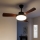 Brilagi - Ventilateur de plafond LED dimmable 34 W/230 V 3000–6500 K Ø 106 cm noir/marron + télécommande