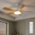 Brilagi - Ventilateur de plafond LED dimmable, 34 W, 230 V, 3000–6500 K, Ø 132 cm, blanc/marron + télécommande