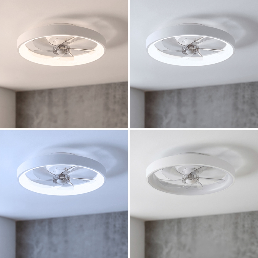 Brilagi - Ventilateur de plafond LED à intensité variable LED/34W/230V 3000-6500K Ø 50 cm blanc + télécommande