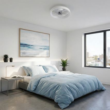 Brilagi - Ventilateur de plafond LED à intensité variable LED/34W/230V 3000-6500K Ø 50 cm blanc + télécommande