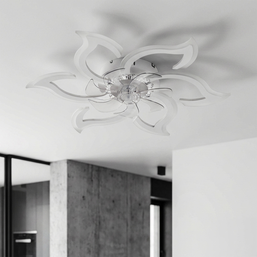 Brilagi - Ventilateur de plafond LED à intensité variable LED/34W/230V 3000-6500K Ø 83 cm blanc + télécommande