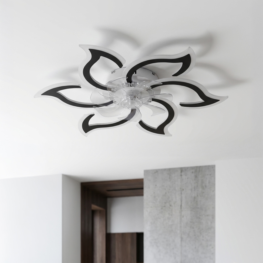 Brilagi - Ventilateur de plafond LED dimmable 34W/230V Ø 83 cm noir + télécommande