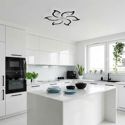 Brilagi - Ventilateur de plafond LED dimmable 34W/230V Ø 83 cm noir + télécommande