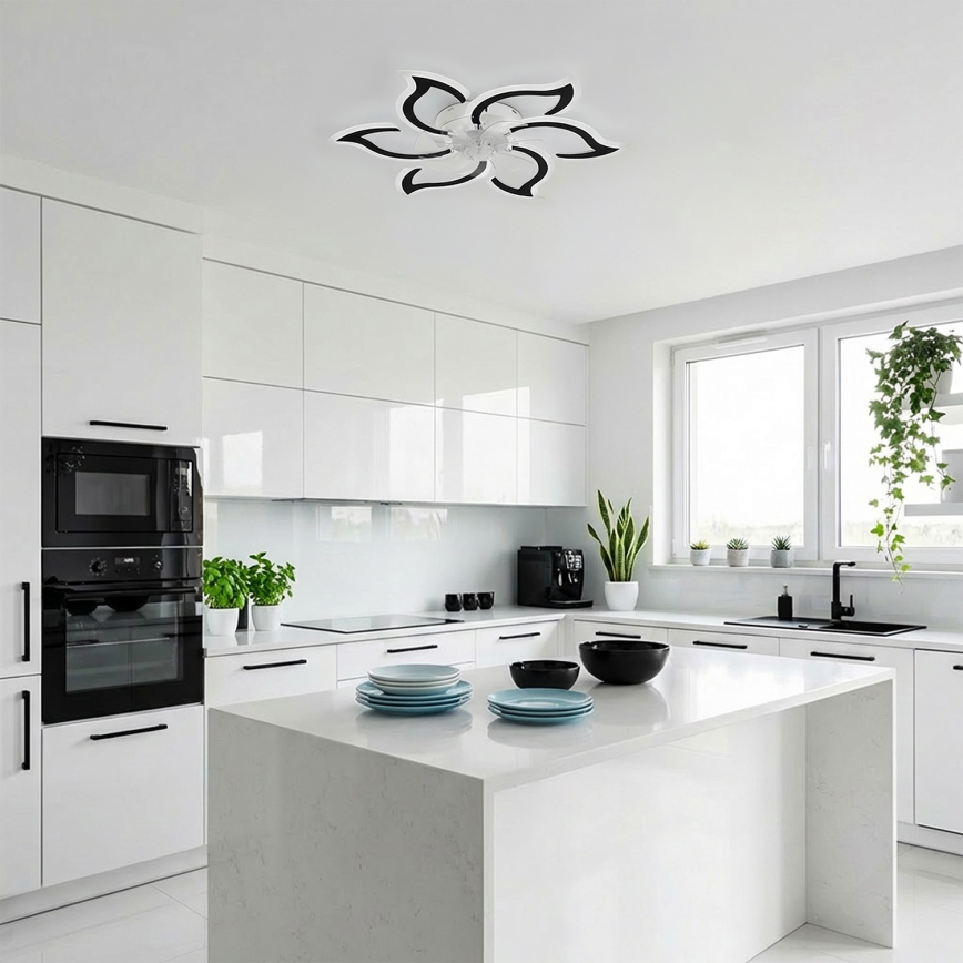 Brilagi - Ventilateur de plafond LED dimmable 34W/230V Ø 83 cm noir + télécommande