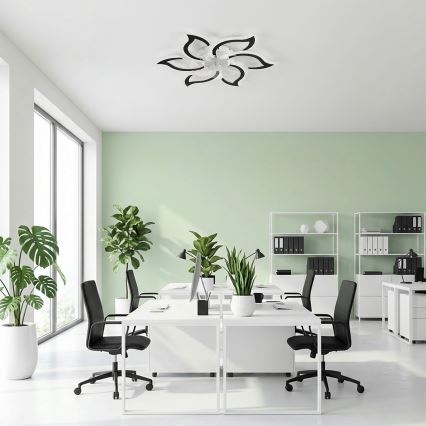 Brilagi - Ventilateur de plafond LED dimmable 34W/230V Ø 83 cm noir + télécommande