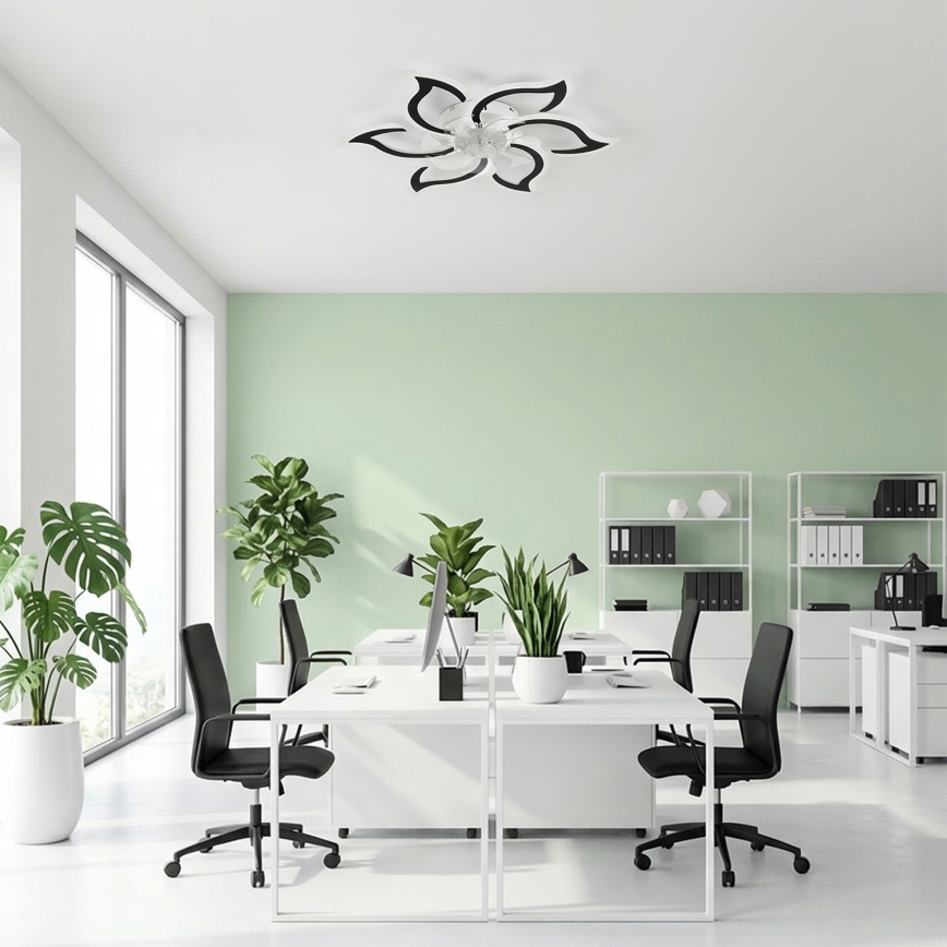 Brilagi - Ventilateur de plafond LED dimmable 34W/230V Ø 83 cm noir + télécommande