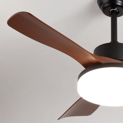 Brilagi - Ventilateur de plafond LED dimmable 34 W/230 V 3000–6500 K Ø 106 cm noir/marron + télécommande