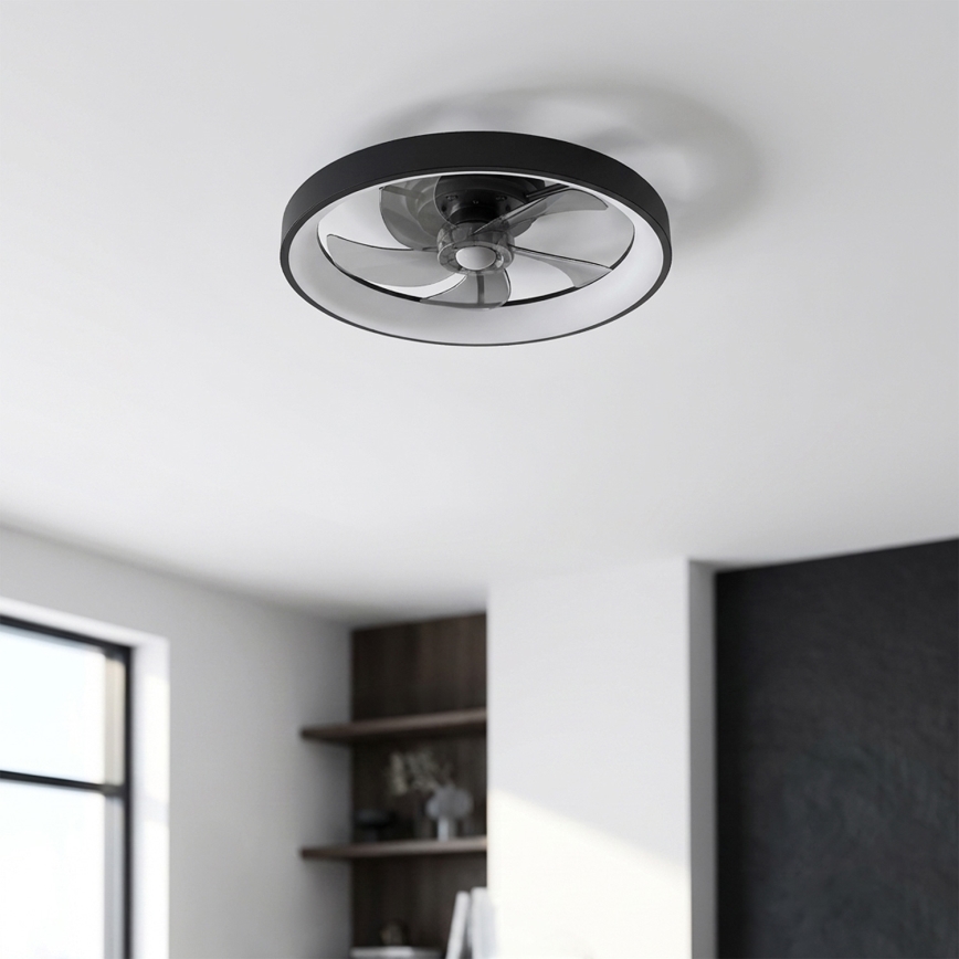 Brilagi - ventilateur de plafond LED dimmable LED/34W/230V 3000-6500K diam. 50 cm noir + télécommande