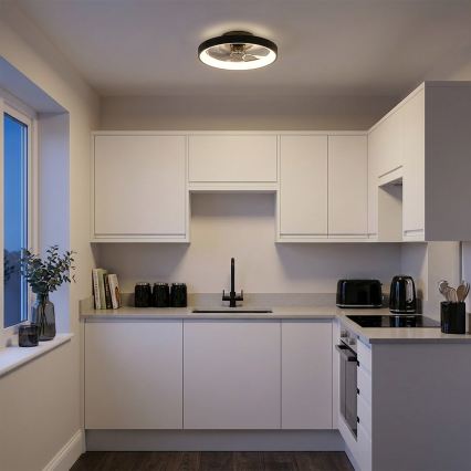 Brilagi - ventilateur de plafond LED dimmable LED/34W/230V 3000-6500K diam. 50 cm noir + télécommande