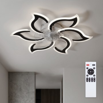 Brilagi - Ventilateur de plafond LED dimmable 34W/230V Ø 83 cm noir + télécommande