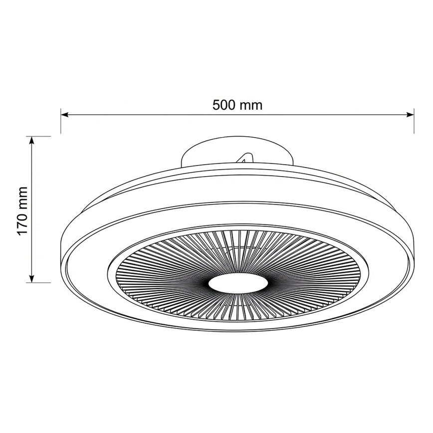 Brilagi - LED Ventilateur de plafond dimmable LED/38W/230V 3000-6500K Ø 50 cm blanc/marron + télécommande