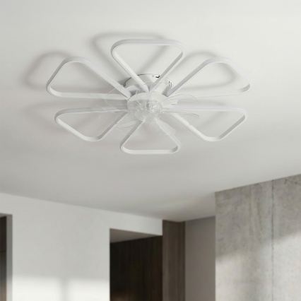 Brilagi - Ventilateur de plafond LED dimmable 38 W/230 V 3000–6500 K Ø 76 cm blanc + télécommande