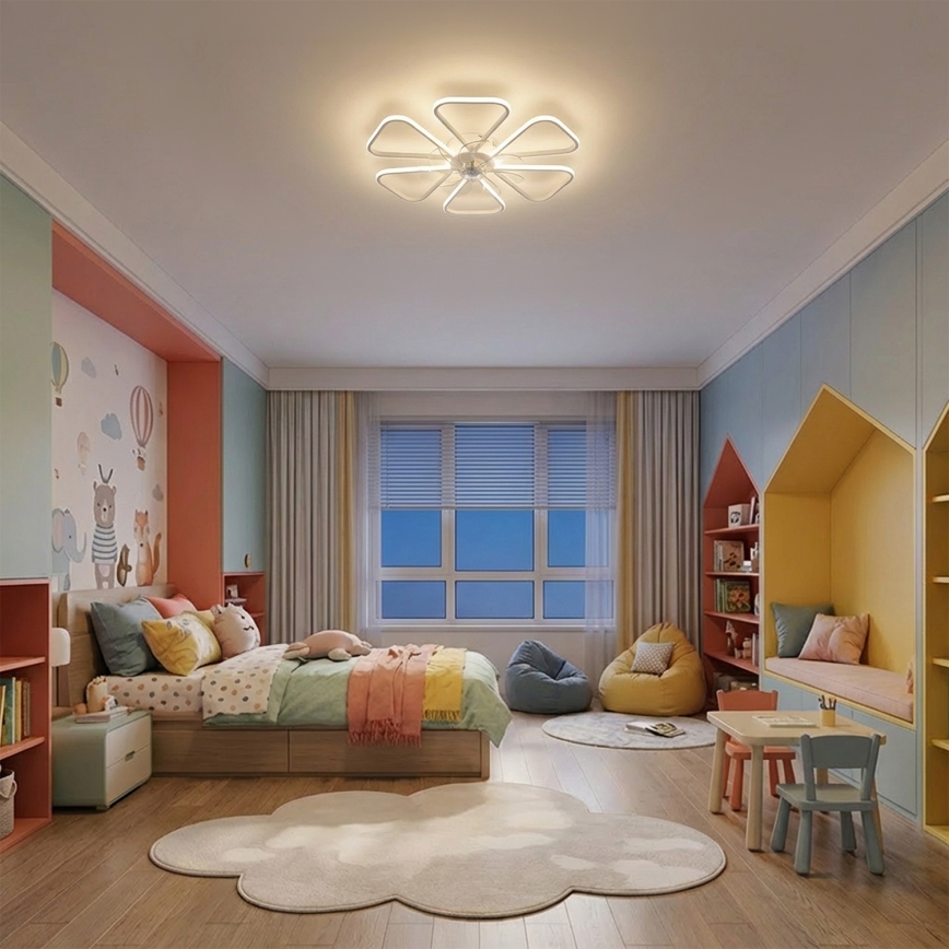 Brilagi - Ventilateur de plafond LED dimmable 38 W/230 V 3000–6500 K Ø 76 cm blanc + télécommande