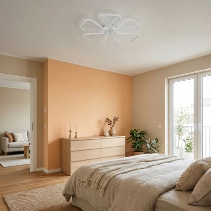 Brilagi - Ventilateur de plafond LED dimmable 38 W/230 V 3000–6500 K Ø 76 cm blanc + télécommande