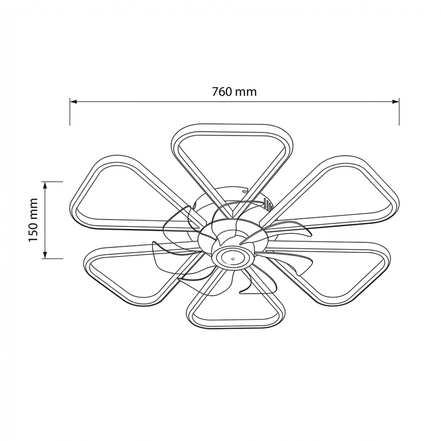 Brilagi - Ventilateur de plafond LED dimmable 38 W/230 V 3000–6500 K Ø 76 cm blanc + télécommande