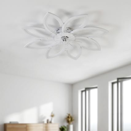 Brilagi - Ventilateur de plafond LED à intensité réglable LED/43W/230V 3000-6500K Ø 90 cm blanc + télécommande