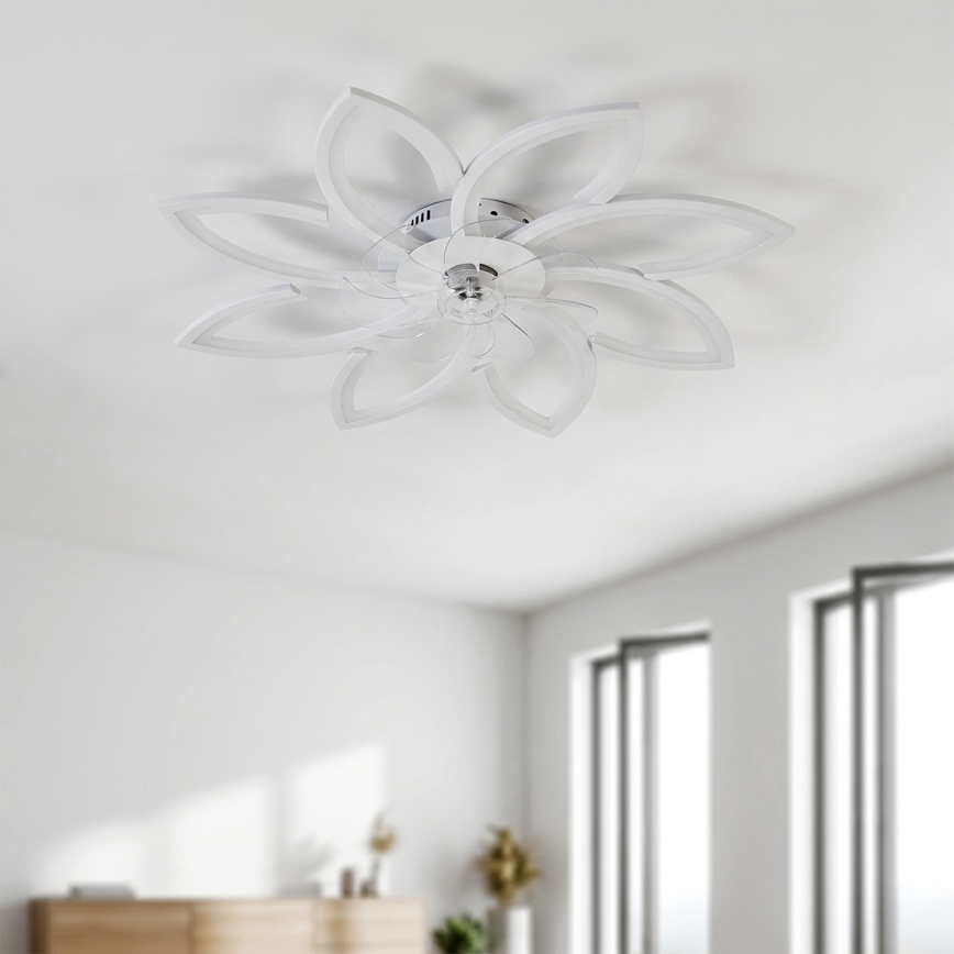 Brilagi - Ventilateur de plafond LED à intensité réglable LED/43W/230V 3000-6500K Ø 90 cm blanc + télécommande