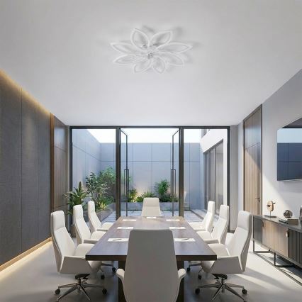 Brilagi - Ventilateur de plafond LED à intensité réglable LED/43W/230V 3000-6500K Ø 90 cm blanc + télécommande